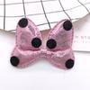 Tela Algodón Bolsillo Punto Mickey Lazo Lindo Polvo Dorado Accesorios para la Cabeza de Niños diy Ropa Zapatos Bolsa Accesorios