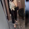24389 Da Ai Mei Yi Yuan Verano 2026 Nuevo Dulce Reductor de Edad Blusa de Encaje Moda Casual Pantalones de Nueve Puntos para Mujer