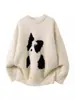 Suéter de Algodón Puro Pesado con Cuello Redondo de Fabricante Original, Forrado de Felpa y Engrosado para Otoño e Invierno, Top Chaqueta Unisex de Corte Holgado, Moderno