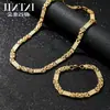 Venda Quente Transfronteiriça Amazon Aliexpress Moda Europeia e Americana Tendência Personalizado Aço Inoxidável Aço Titânio Colar Pulseira Masculina