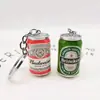 Lindo y Creativo Mini Llavero de Botella de Cerveza y Cola Colgante para Bolso Café enlatado Artesanía Regalo Joyería Personalizada