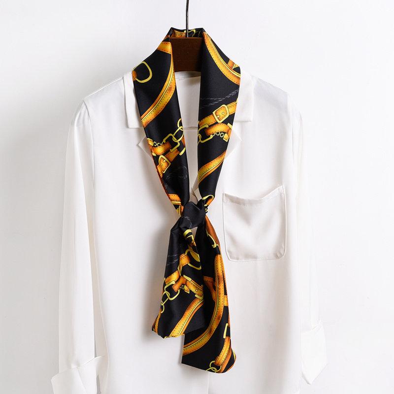 智贝SKU图_19明星同款细窄长条小丝巾女春秋洋气时尚韩国