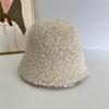 Novo Chapéu de Pescador de Tricô com Fio de Seda Brilhante de Pavão para Outono e Inverno Estilo Japonês Versátil Mostra o Rosto Pequeno Chapéu de Bacia Respirável Quente