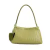 Bolso tejido de verano transfronterizo para mujer, bolso de mano de moda, bolso de hombro, bolso para vacaciones en la playa, bolso tipo cubo de diseño nicho