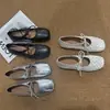 Zapatos de salón poco profundos de punta cuadrada estilo francés para mujer, nuevo modelo de verano 2026, adecuados para combinar con faldas, zapatos Mary Jane vintage, zapatos pequeños de cuero estilo ballet