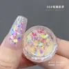 Nuevo polvo para uñas dorado brillante de moda con escamas irregulares de purpurina aurora brillante y lentejuelas, accesorios para uñas al por mayor