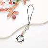 Adornos para teléfono con forma de caja de regalo pequeña de Navidad transfronteriza, colgante de Papá Noel, mini cadena para teléfono, colgante de joyería para mujer