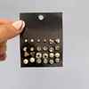 Brincos Europeus e Americanos de Moda Quente para o Dia a Dia Conjunto de Brincos Geométricos com Personalidade para Mulheres Estilo ins Brincos Joker Atacado