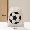 Bolsa de Algodón con Cordón para Sorteo de Fútbol del Mundial Bolsa con Cordón Temática de Equipo Deportivo Bolsa de Regalo para Fiesta Bolsa de Arpillera para Dulces
