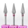 Nueva cabeza pulidora de uñas de acero de tungsteno cabeza plana cónica diente cruzado herramientas exfoliantes para uñas venta caliente transfronteriza