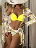 Traje de baño de dos piezas estilo europeo y americano 2026 con copas rígidas Set de bikini de dos piezas Bikini de malla transfronteriza Traje de baño de comercio exterior