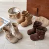 Botas Ins de Ante Francés con Pila Apilada Otoño e Invierno 2026 Nuevo Estilo Coreano para Niñas Estilo Retro con Forro de Felpa Slip-On de Media Caña