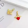 Pingente de Coração Estilo Barroco, Acessório para Joias DIY de Design Exclusivo, Joia de Esmalte de Coração para Halloween