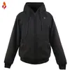 Moletom Preto Masculino Esportes ao Ar Livre Manga Longa Fibra de Carbono Roupa de Aquecimento Carregamento por Power Bank 12V Aquecimento para Heattech