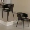 Silla de comedor moderna de lujo ligero estilo italiano con respaldo, silla de comedor simple para restaurantes, silla para reuniones de hotel y oficina, mesa y silla de comedor