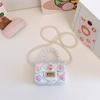 Bolso bandolera para niños de celebridades de Internet, bonito bolso de gelatina para niña, mini bolso de mano con perlas de dibujos animados para bebé.