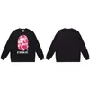 Moletom BAPE com estampa de cabeça de macaco estilo japonês, tendência transfronteiriça, gola redonda, unissex, corte solto, jaqueta de manga curta para outono e inverno