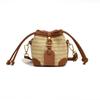 Bolso Mini Cruzado de Moda de Alta Gama Estilo Europeo y Americano Paja Cordón para Niños Pequeño Bolso Balde Shumai Bolso de Mano