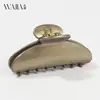 Nuevo Clip de Tiburón Triangular Simple de Color Sólido Elegante de Wjia con un Toque de Alta Gama, Pinza para el Cabello Grande Macaron Accesorio para el Cabello