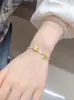 Novo Estilo de Outono Estilo Igual ao da Família Zhou Coelho de Vidro Roxo Taro e Branco Paz e Alegria Pulseira Acessório para Mulheres Estilo Gentil