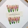 Nai Zi Unhas Vestíveis Feitas à Mão Série Estilo Europeu e Americano Coleção de Comércio Exterior Estilo Esculpido Pintado à Mão de Alta Qualidade Adesivos de Arte para Unhas Vestíveis