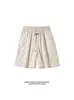Pantalones cortos ligeros de retazos de verano para hombre con diseño bordado, pantalones casuales, pantalones cortos deportivos de baloncesto de seda helada de secado rápido hasta la rodilla