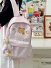 Mochila fresca de verano rosa melocotón con lunares, estilo ins coreano, estilo chica suave, mochila pequeña para estudiantes y salidas