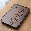 Bandeja de Té para Uso Doméstico, Bandeja Pequeña de Drenaje, Doble Propósito para Almacenamiento y Drenaje, Bandeja para Juego de Té Kung Fu, Bandeja de Té de Bambú, Lujo Ligero, Bandeja Simple para Preparación en Seco