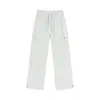 Pantalones impermeables con forro de polar para hombre para otoño e invierno, pantalones de trabajo holgados rectos de moda para exteriores, pantalones casuales gruesos