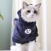 Moletom Gato e Cachorro Roupas para Pets para Gatos Azuis British Shorthair, Roupas de Outono e Inverno, Roupas de Gato em Fleece Dupla Face, Espessado