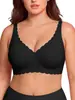 Lencería de Amazon Europa y América transfronteriza más vendida para busto grande, diseño moderno ondulado, talla grande, push-up y sujetador anti-caída para mujer