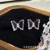 Brincos de Borboleta de Cristal Zircônia Exquisitos S925 Design de Nicho Senso de Luxo Brincos Atacado de Alta Qualidade Feminino