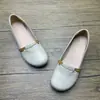 Zapatos planos de tacón bajo para mujer, estilo granny, punta redonda, tira fina de color de contraste, sin cordones, estilo artístico y casual