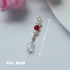 Cadena Semiacabada con Borla de Perla Accesorios Hechos a Mano de Gota de Agua Pendientes Abanico Tocado Colgante de Perlas Accesorios de Bricolaje