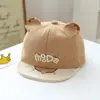 Chapéu de bebê bordado com desenho animado, boné de bebê para primavera e outono, boné para bebê de 6 a 24 meses, boné pequeno para bebê, boné estilo bico de pato