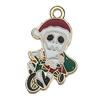 Colgante de Halloween con forma de calavera fantasma y murciélago, con 15 gotas de aceite, ideal para pulseras y llaveros.