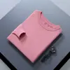Outono Inverno Novo Suéter Casual Masculino Gola Redonda Solto Tamanho Plus Cor Sólida Manga Longa Tricô Camada Interna