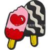 Zapatos de la serie temática de helados con hebillas, dibujos animados, bonitos zapatos con agujeros, zapatos extraíbles, accesorios de PVC para fiestas navideñas transfronterizas