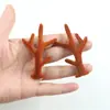 Precio por 1 par 7cm astas de flocado astas de Navidad simulación accesorios de astas diy materiales de decoración para diadema horquilla tocado europeo y americano