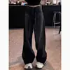 Jeans de Pierna Ancha Negros Estilo Americano con Perforaciones Calientes para Mujer Nueva Colección Primavera y Verano Tallas Grandes Chica Gordita Moda Pantalones de Plátano