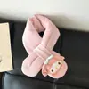Bufanda Nueva de Estilo de Color Puro para Niños Invierno Engrosada Cálida Acolchada Bufanda para el Cuello de Bebé Niños y Niñas Bufanda para el Cuello Familiar