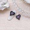 12 x 13 arte de uñas de corazón torcido de cristal joyería de diamante puntiagudo de corazón torcido hielo a través de explosiones amor Super Flash taladro de uñas al por mayor