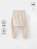Pantalones de algodón suave Clase A para bebé, de cintura alta, protectores para la barriga, pantalones de PP grandes para recién nacidos, adecuados tanto para niños como para niñas, pantalones de casa para otoño
