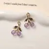 Verano fresco simulación fruta cerezas cereza diy colgante estéreo accesorios pendientes pendientes femeninos material al por mayor