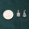 Colgante pequeño de loto estilo chino envejecido mate vintage de plata s925, koi silver brand, cuerda trenzada con cuentas, accesorios de plata