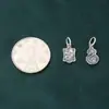Prata S925 Retrô Fosca Estilo Chinês Antigo Lótus Pingente Pequeno Carpa Medalha de Prata Fio de Contas DIY Acessórios de Prata