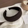 Faixa de Cabeça de Tricô de Aba Larga de Alta Qualidade Estilo Coreano para Mulheres, Novo Modelo 2025, Presilha de Cabelo Alta para Uso Diário, Acessório de Cabelo para Outono e Inverno