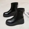 Botas Martin de Suela Gruesa para Mujer Otoño e Invierno, Moda Popular Nueva 2026, Chelsea para Aumentar Altura, Adelgazantes, Botines Cortos de Piel Genuina
