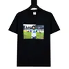 Moda americana de alta gama transfronteriza Estampado de letras Supreme Caja Cuello redondo Manga corta Unisex Holgada Casual Camiseta al por mayor