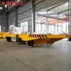 Carro plano de transporte para taller industrial con rieles, capacidad de carga de 16 toneladas, carro transversal de rieles de gran vano, carro de rieles alimentado por batería y controlado remotamente